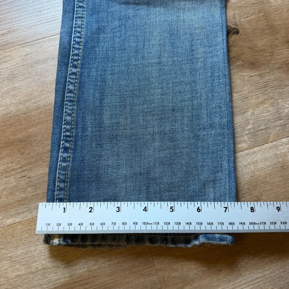 Diesel Larkee Jeans Mens 29x32 Blue Regular Straight Leg Distressed Denim 008J4